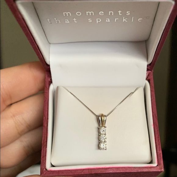 Helzberg Diamonds Jewelry - 1/2 carat total weight 3 stone diamond necklace